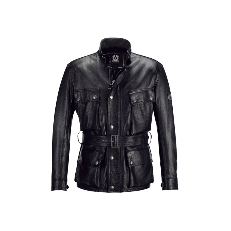 Blouson Belstaff En Cuir Homme Noir